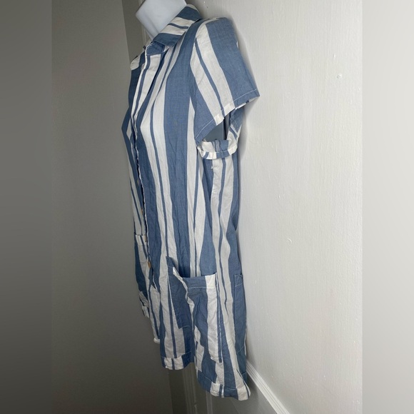 Show Me Your MuMu Yvette Blue and White Striped Romper - Picture 8 of 10